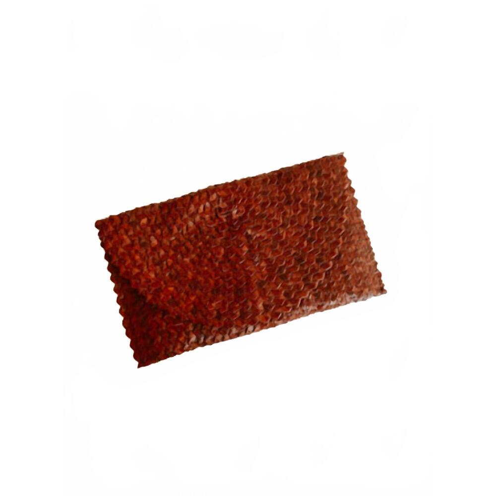 NEW VILLAGE THRIVE rattan clutch in amber red